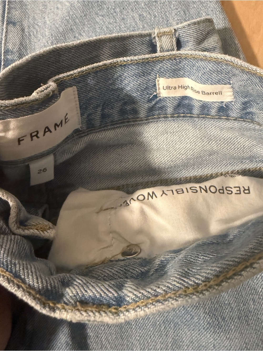 Frame Ultra High Rise Barrell Jeans - Picture 2 of 2